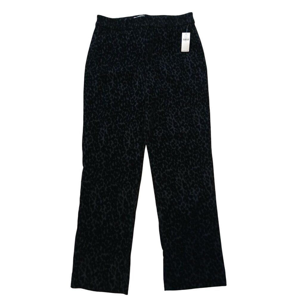 Old Navy High-Waisted Pixie Flocked Leopard-Print Straight-Leg Ankle Pants Sz 4